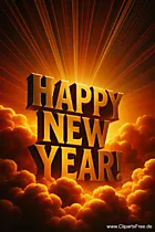 Happy New Year Glückwunsch zum Silvester
