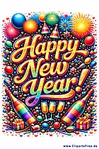 Happy New Year schönes Bild zum Silvester