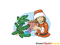 Glückwunschkarte Silvester Clipart, Bild, Cartoon gratis