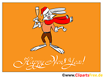 Grusskarten zu Silvester und Neujahr gratis