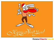 Grusskarten zu Silvester und Neujahr gratis