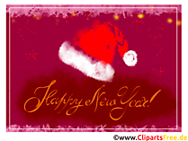 Happy New Year Silvestergrusskarte online versenden