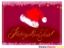Happy New Year Silvestergrusskarte online versenden