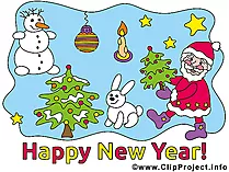 Karte Neujahr