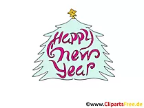 Kostenlose elektronische Grusskarte Happy New Year