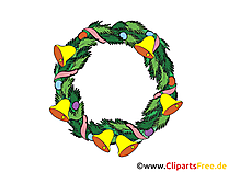 Kranz zu Weihnachten und Silvester Bild, Clip Art, Image, Cartoon gratis