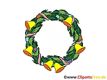 Kranz zu Weihnachten und Silvester Bild, Clip Art, Image, Cartoon gratis