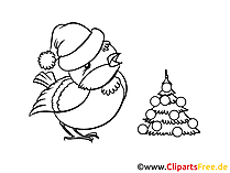 Spatz Malvorlage - Neujahr Bilder zum Ausmalen