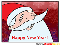 Santa Claus greeting Card to New Year