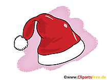 Шапка на Дядо Коледа снимка, клип арт, изображение, карикатура безплатно