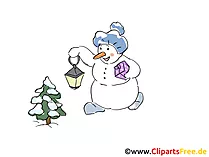 Silvester Bild Schneemann gratis