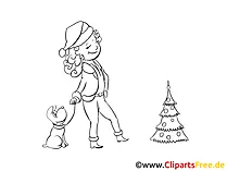 Silvester Bild zum Malen
