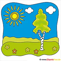 Birke Cartoon-Bild kostenlos
