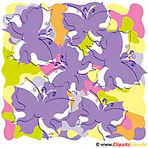 Bunte Schmetterlinge Clipart - Sommer Cliparts free