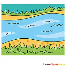 Fluss Clipart - Lizenzfreie und kostenlose Bilder zum Sommer