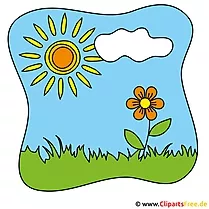 Sommer Cliparts -  Blume auf der Wiese