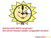 Zeitumstellung Sommer Bild, Clipart, Image, Illustration