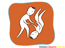 Judo Sport Icon-Clipart