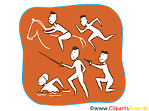 Moderner Fünfkampf Sport Icon-Clipart