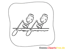 Rudern Männer Clipart