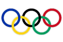 2024 bunte olympische Ringe Clipart