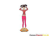 Abnehmbilder vorher nachher als bunte Cliparts