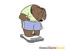 Lustige Bilder Abnehmen - Bär auf Waage