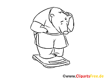 Motivation zum Abnehmen Cliparts schwarz-weiss