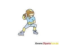 Amerikanischer Fussball Bild, Sport Clipart, Comic, Cartoon, Image gratis