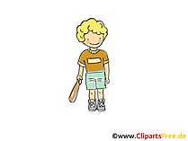Baseballspieler Bild, Sport Clipart, Comic, Cartoon, Image gratis