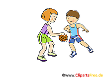 Basketball Bild, Clipart, Comic, Cartoon, Image gratis
