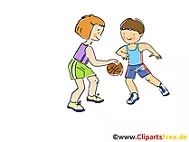 Basketball Bild, Clipart, Comic, Cartoon, Image gratis