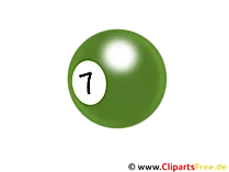 Billardkugel 7 Clipart