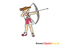 Bogenschiessen Bild, Clipart, Comic, Cartoon, Image gratis