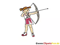 Bogenschiessen Bild, Clipart, Comic, Cartoon, Image gratis