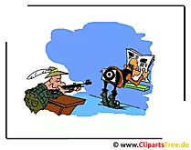 Cartoon Bilder kostenlos - Schiessstand