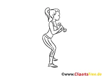 Workout Bauch Beine Po für Zuhause Illustration, Zeichnung, Bild