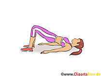 Beautiful Sport Girl, Women Clip Art, Illustration