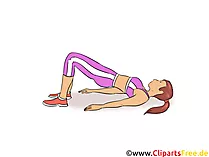 Beautiful Sport Girl, Women Clip Art, Illustration