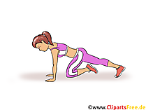 Frau in Fitness Clipart, Illustration, Bild