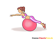 Gesundheit, Workout, Gymnastik Clipart, Illustration, Bild