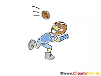 Football Player Sport Clipart, Comic, Cartoon, Image gratis