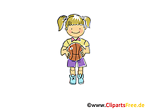 Frauenbasketball Bild, Sport Clipart, Comic, Cartoon, Image gratis