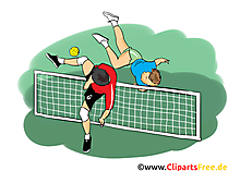 Fussballtennis Clipart, Bild, Cartoon, Comic, Illustration