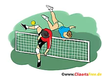 Fussballtennis Clipart, Bild, Cartoon, Comic, Illustration