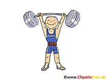 Gewichtheben Bild, Sport Cliparts, Comic, Cartoon, Image gratis