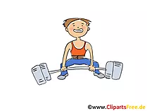 Gewichtheber Bild, Sport Clipart, Comic, Cartoon, Image gratis