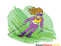 Grasski Sportarten Bilder, Illustrationen, Cliparts