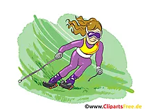 Grasski Sportarten Bilder, Illustrationen, Cliparts