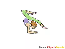 Gymnastikerin Bild, Sport Cliparts, Comic, Cartoon, Image gratis